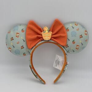Disney Parks Loungefly Minnie Mouse Ears Epcot Flower Garden Orange Bird Headban